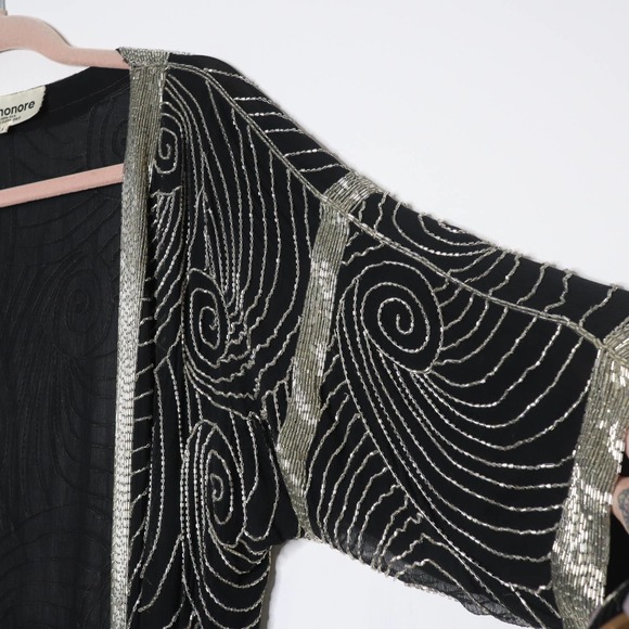 Vintage French Silk Embroidered Kimono | St Honore - Picture 3 of 8